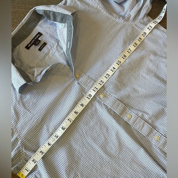Michael Kors Blue White Button Down Shirt M - Picture 8 of 9
